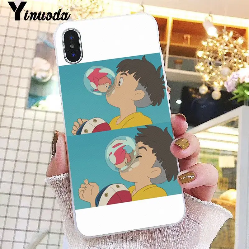 Yinuoda мультфильм студия Ghibli Ponyo на Клифф чехол для iPhone X XS MAX 6 6S 7 7plus 8 8Plus 5 5S XR 10 Чехол