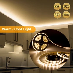 Bande lumineuse LED SMD 2835, 5V, USB, étanche, lumière à intensité non polaire, éclairage de cuisine, rétro éclairage de télévision 