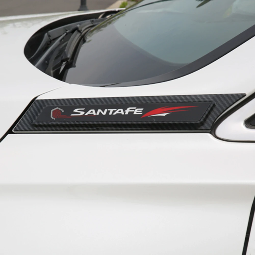 Хромированные молдинги с эмблемой переднего крыла для Hyundai Santa Fe 2019 2020 аксессуары