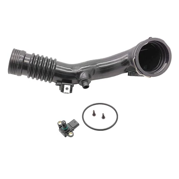 

Turbocharger Intercooler Charge Air Duct Intake Hose Pipe Engine Air Duct with Sensor for BMW 535I 640I 740I X5 X6 N55 3.0L 1371