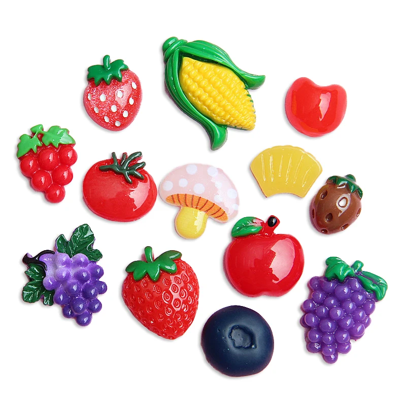 Random 10Pcs 3D моделирование помидоры в форме клубники 3D виноград магниты на холодильник DIY Фрукты холодильники магнитная наклейка сувенир магнит на холодильник - Цвет: Random 10Pcs
