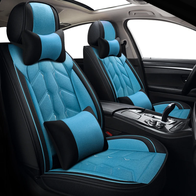 Набор льняных чехлов для сидений автомобиля KADULEE suzuki swift kia sportage 4/3 mitsubishi carisma l200