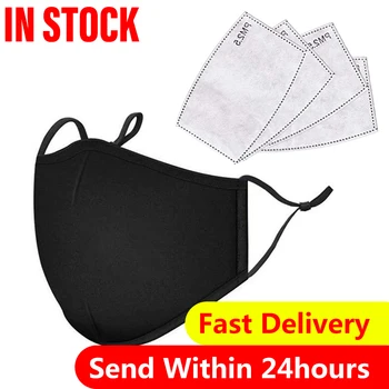 

PM2.5 Filter Face Mask Washable Mouth Masks With Breathing Activated Carbon Filter Insert Respirator Proof mask mascarilla