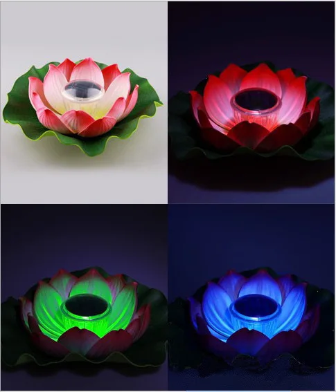 

Cross Border for Outdoor Waterproof Pond shui piao deng Solar Lotus Lamp Solar Garden Lamp Xuyuan he ye deng