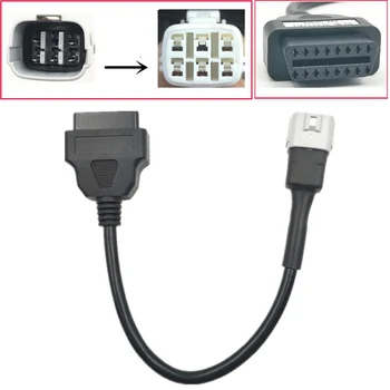 

Motorcycle Female socket to 6-pin male plug ATV Diagnostic Plug Adapter