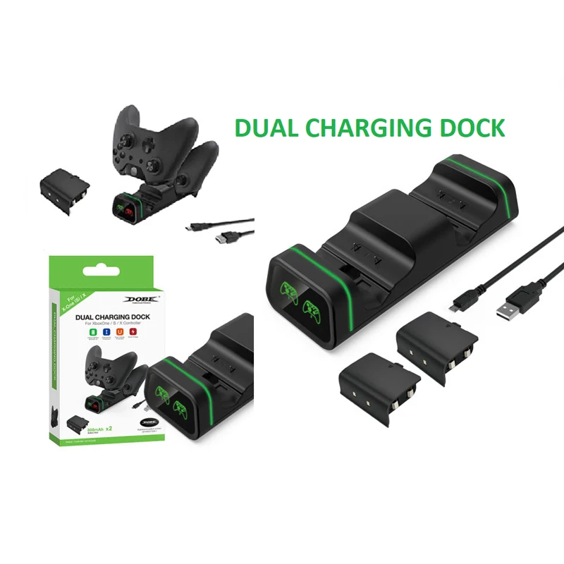 

wireless controller dual battery charging base set Dual Charging Dock Station Controller Charger For XBox One/X/S 2 x Batteries