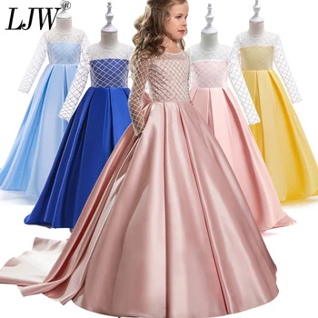 

Kids Flower Girls Dresses For Girls Princess Dress elegant Children Prom Wedding Party Gown For Girl Costume 5 8 9 10 11 12 Year