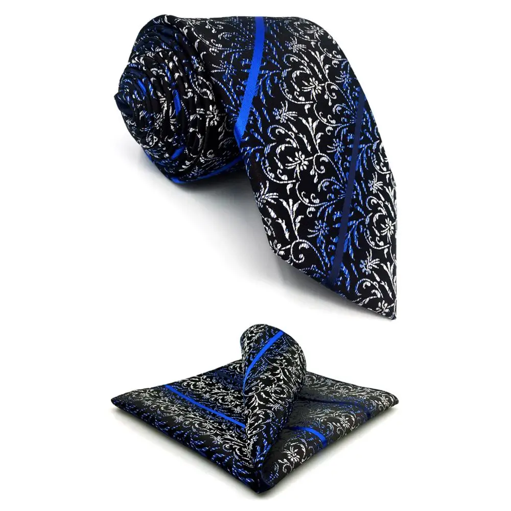 F29 синий абстрактный мужской набор галстуков Классический Бизнес Xlong галстуки