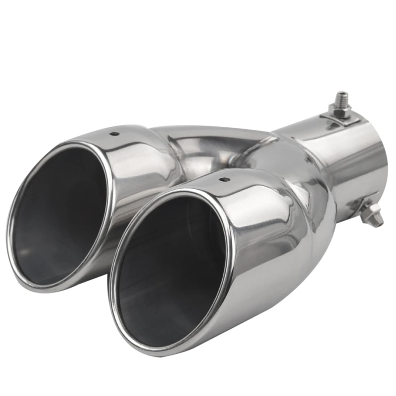

Automobile Universal 63Mm One Minute Two Exhaust Pipe Tail Throat