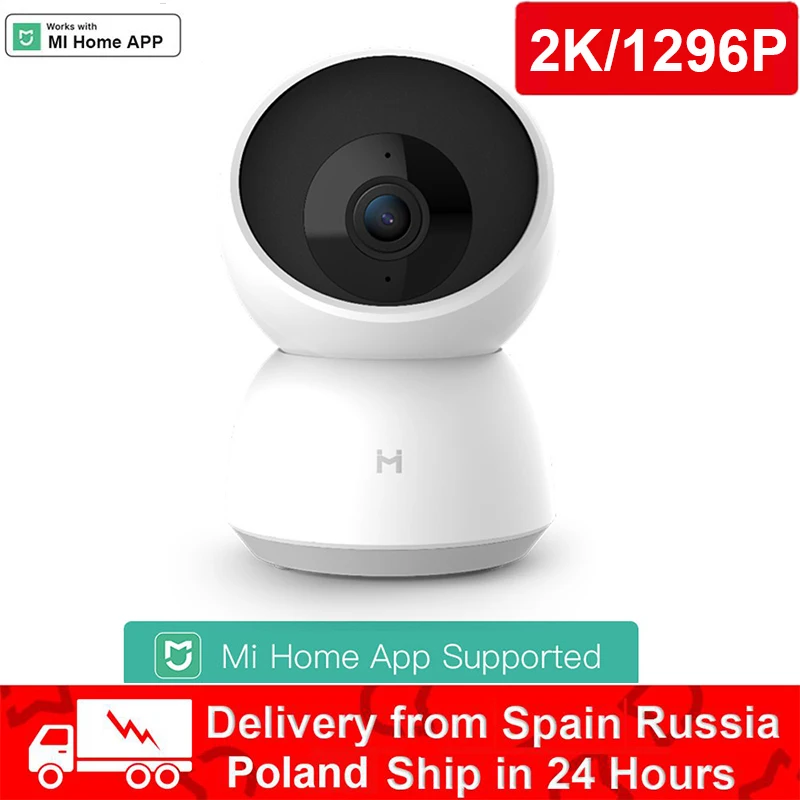 Умная камера Xiaomi 2K 1296P угол обзора 360 градусов Wi Fi веб ночного видения видеокамера