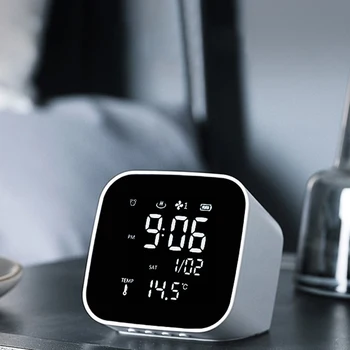

New Hot Digital Alarm Clock Desktop USB Rechargeable Mini Aromatherapy Clock with Temperature Calendar Display USJ99