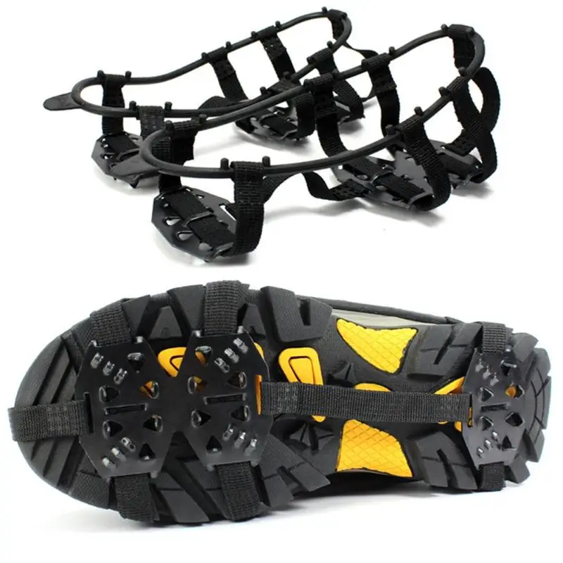 

24 Teeth Ice Crampon Snow Shoe Spiked Grips Cleats Crampons Climbing Anti Slip Shoes Cover for Outdoor Hiking