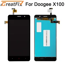 Para doogee x100 display lcd + digitador da tela de toque assembléia 100% original novo lcd toque digitador para x100