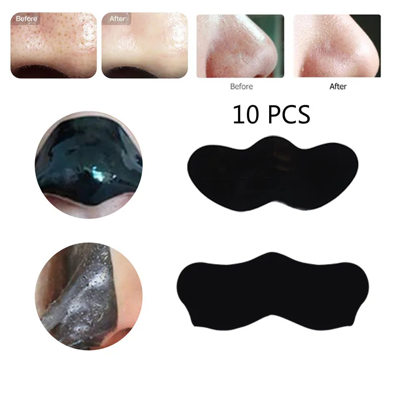 Blackhead Acne Removal Tear Type Nose Sticker Pore Black Head Cleaner Strong Cleaning Extractor Face Cleaning Patch TSLM1 10PCS blackhead nose strips,blackhead remover,acne remover,facial pore cleanser