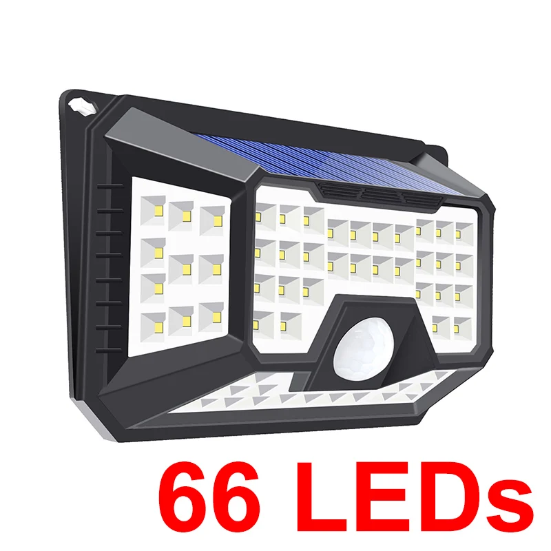 66LEDs Светодиодный садовый светильник, наружные настенные лампы для газонов, 136 светодиодный светильник на солнечной батарее, Ландшафтная декоративная садовая лампа на солнечной батарее - Испускаемый цвет: 66LEDs