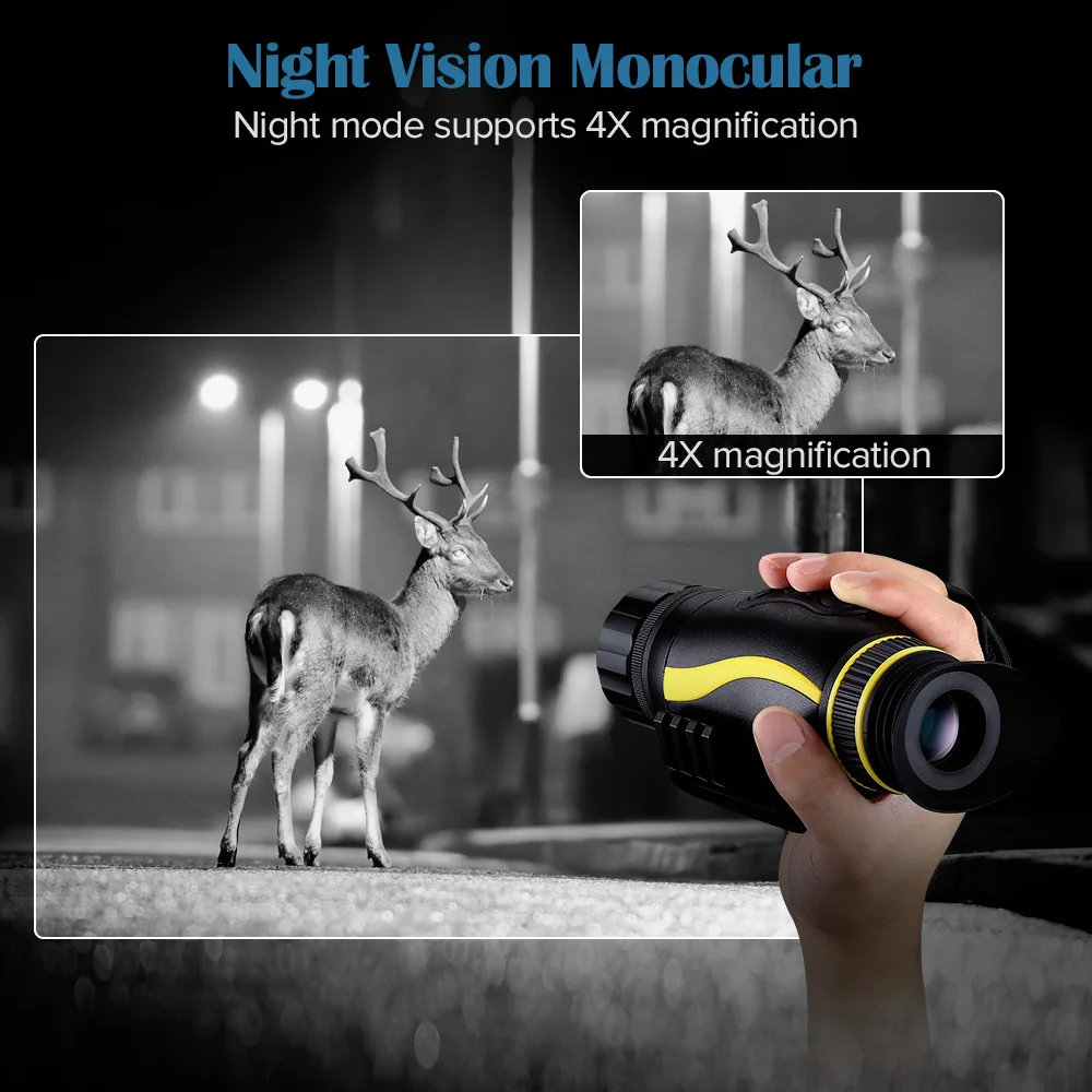 BOBLOV 4X35 цифровые очки ночного видения HD инфракрасная ИК видеокамера Монокуляр охотничий прицел многофункциональное устройство ночного видения