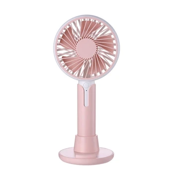 

With Night Light USB Charging Three-Speed Wind Speed Office Desktop Fan Mute Handheld Convenient Fan
