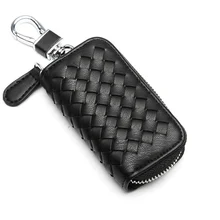 Практичный PU кожаный вязаный Автомобильный ключ сумка Автомобильный ключ аксессуар Автомобильный ключ партнер