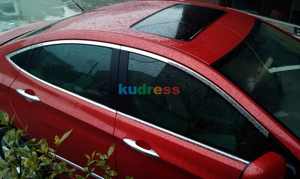 Подходит для hyundai Accent i25 sedan 2012 окантовка окон из нержавеющей стали полосы украшения отделка внешние аксессуары крышка