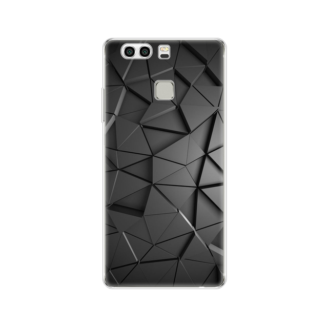 phone case for huawei P9 LITE PLUS 2016 soft tpu silicon back cover 360 full protective printing transparent coque