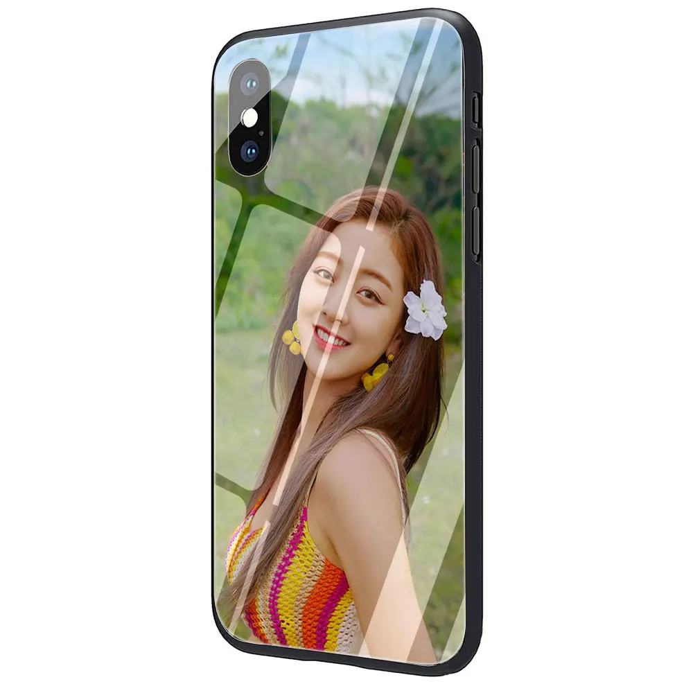 Корейские kpop дважды Jihyo закаленное Стекло чехол для телефона чехол для iphone 5 5s 6 6s плюс 7 8 Plus X XR XS 11 Pro Max - Цвет: G8