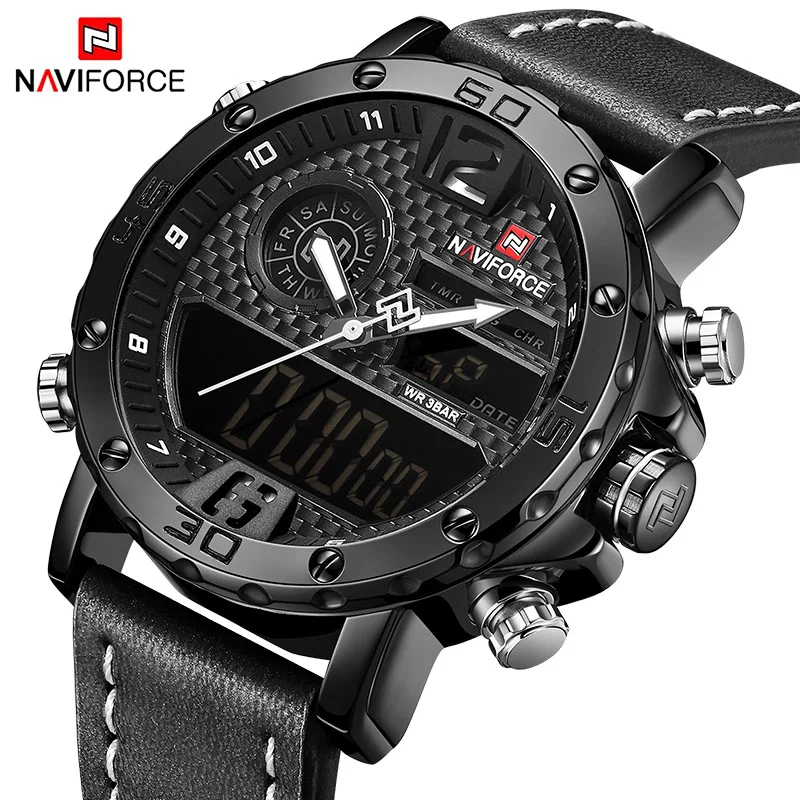 Часы NAVIFORCE мужские армейские водонепроницаемые модные спортивные кварцевые