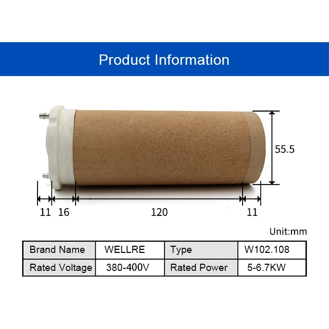 TYP38B4 102.108  380-440V 5-6.7KW ceramic heating element /ceramic heater for hot air heater LE5000 TYP5000 2