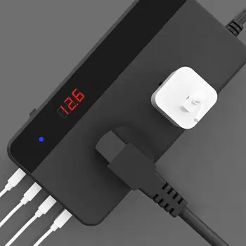 

200W Car Auto Power Inverter DC 12V to AC 220V with 4 ports 5V/2.4A USB+ 2 ports 220V Sockets fast charging Charger Splitter