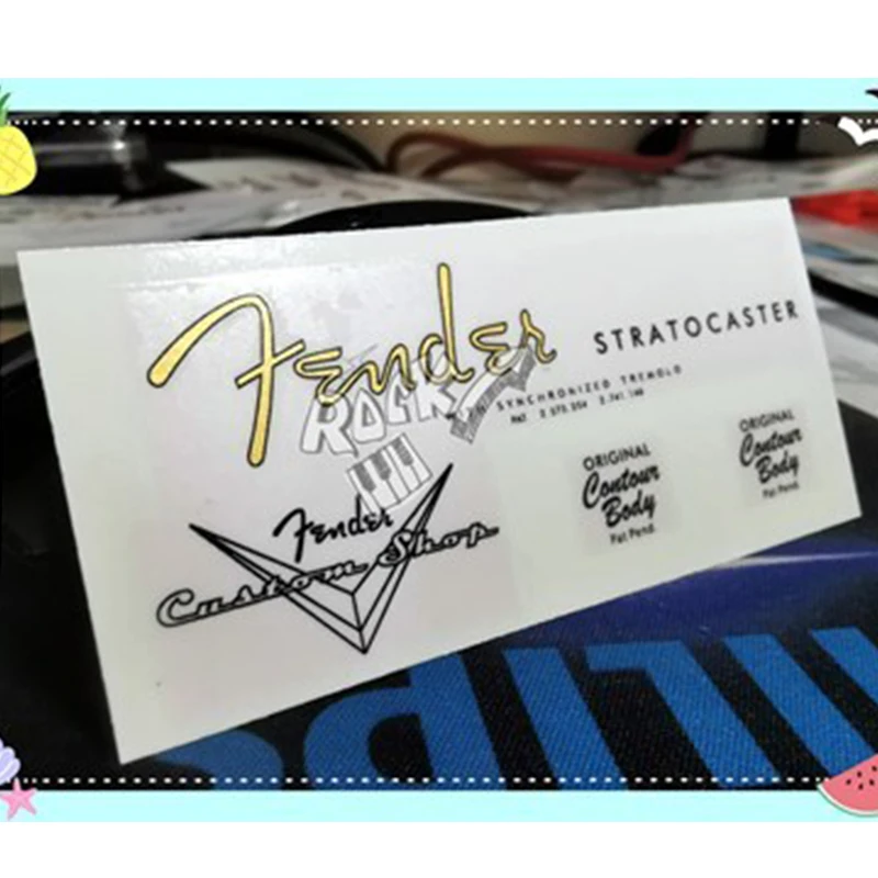 Fender guitar head logo water transfer sticker |