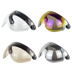 W Glasses 3 Snap 3/4 Helmet Shield with FLIP UP Hinge for TORC T50 Vintage Motorcycle Helmets
