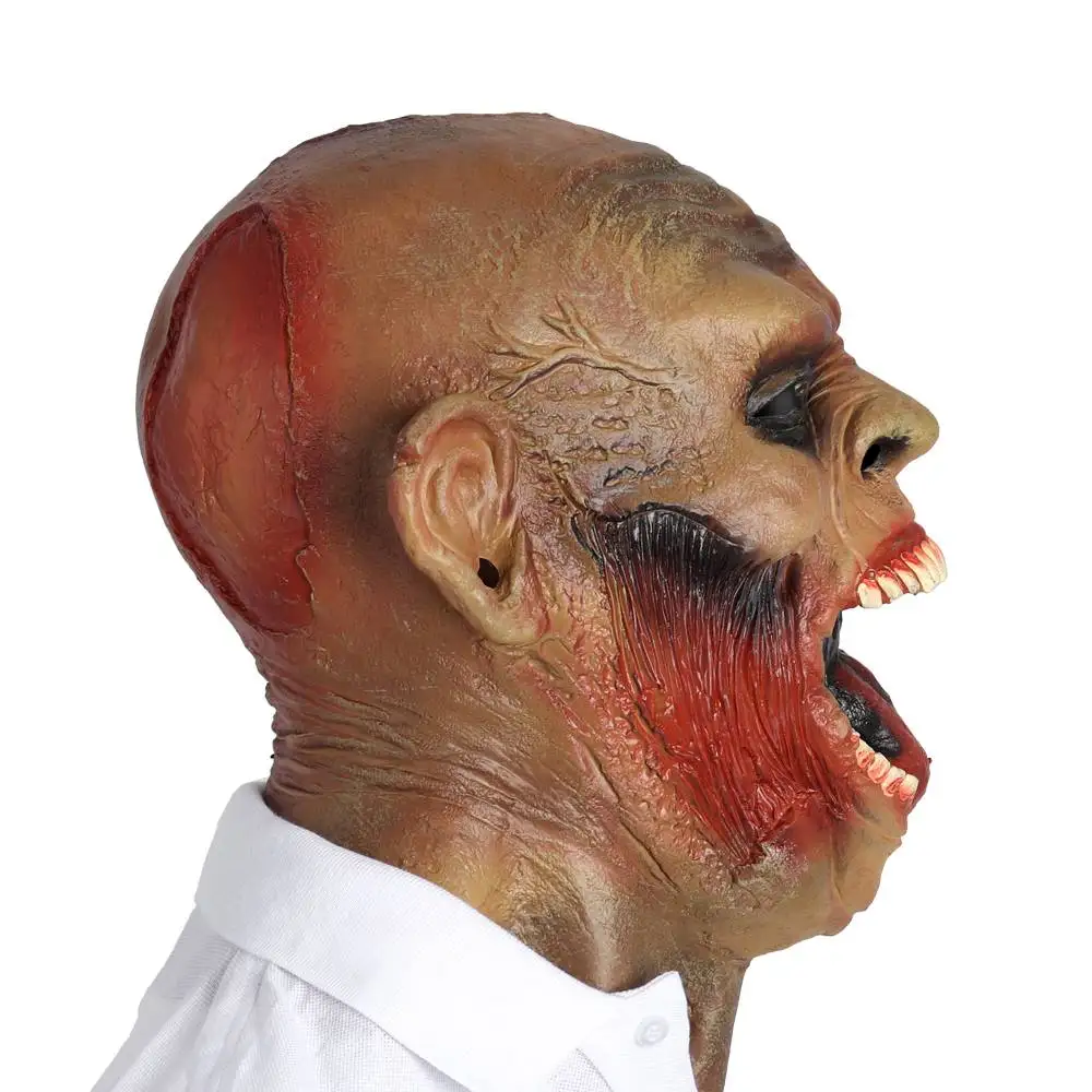 Mascarello вампира Маска вечерние бальное платье костюм продувки «ужасающий дьявол» Монстр страшные маски зомби Косплэй Реалистичная латексная маскарадные костюмы