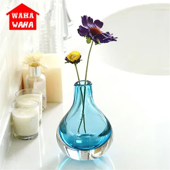

Colorful Transparent Crystal Ball Glass Vase Desktop Hydroponic Flower Vase Wedding Home Decor Small Vase for Plant Office Decor