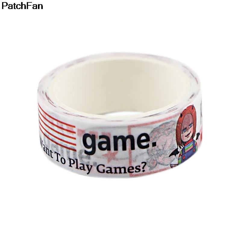 Patchfan детская игра фильм ужасов DIY Скрапбукинг липкий клей Васи бумага маскирующая Лента Печатный узор наклейка A2667
