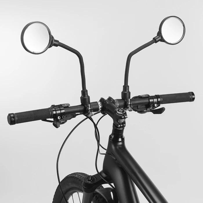 Bicycle Rear View Mirror Handlebar Mount Angle Adjustable Safety Rotatable for Mountain Bike KH889