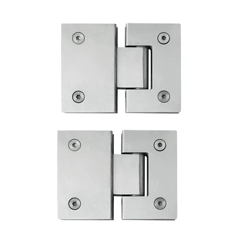 

AYHF-2Pcs Heavy Duty 180 Degree Glass Door Cupboard Showcase Cabinet Clamp Glass Shower Doors Hinge Replacement Parts
