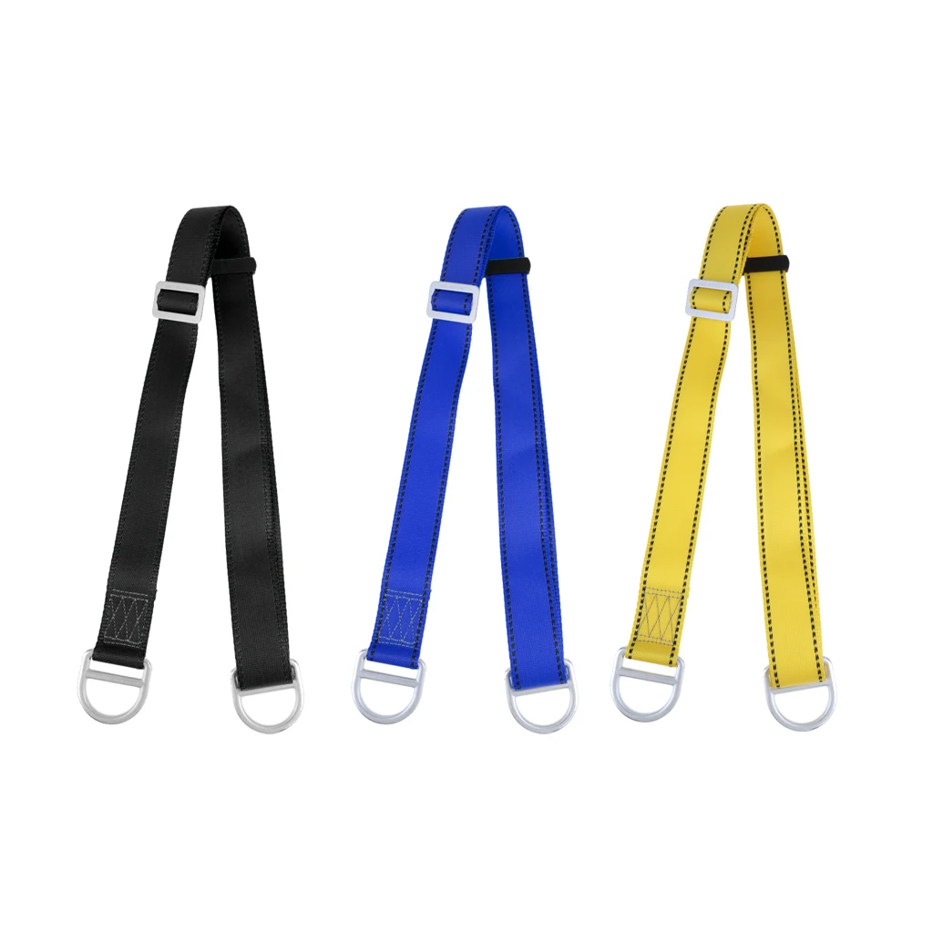 Outdoor Rock Climbing Adjustable Nylon Webbing Sling Fall Protection Safety Harness Webbing Strap with Carabiner 23KN Climbing