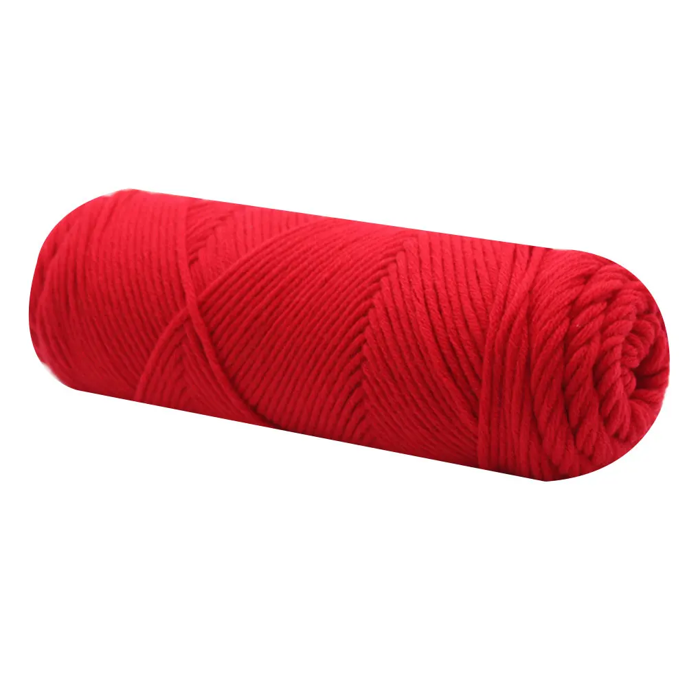 Home Arts шарф нитки для ручного вязания многоцветная мягкая перчатка ручной работы DIY шитье теплый хлопок 100 г 8 слой трикотажная пряжа - Цвет: 10 red