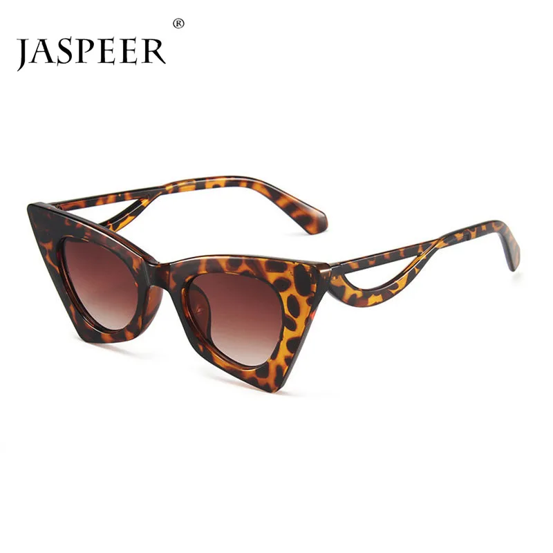 JASPEER Retro Cat Eye Sunglasses Women Square Sun Glasses Men UV400