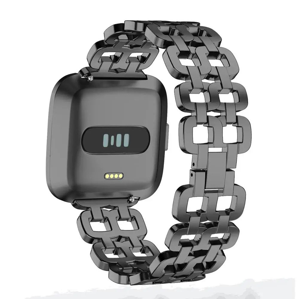Роскошный металлический ремешок для часов Fitbit Versa Lite для ремешка часов ремешок из нержавеющей стали Новое поступление сменные полосы
