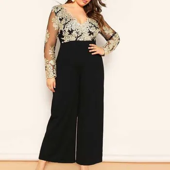 

Kancoold jumpsuit Plus Size Women Ladies Casual Lace Jumpsuit Playsuit Wide Leg Romper office lady new women jumpsuit 2020MAR24