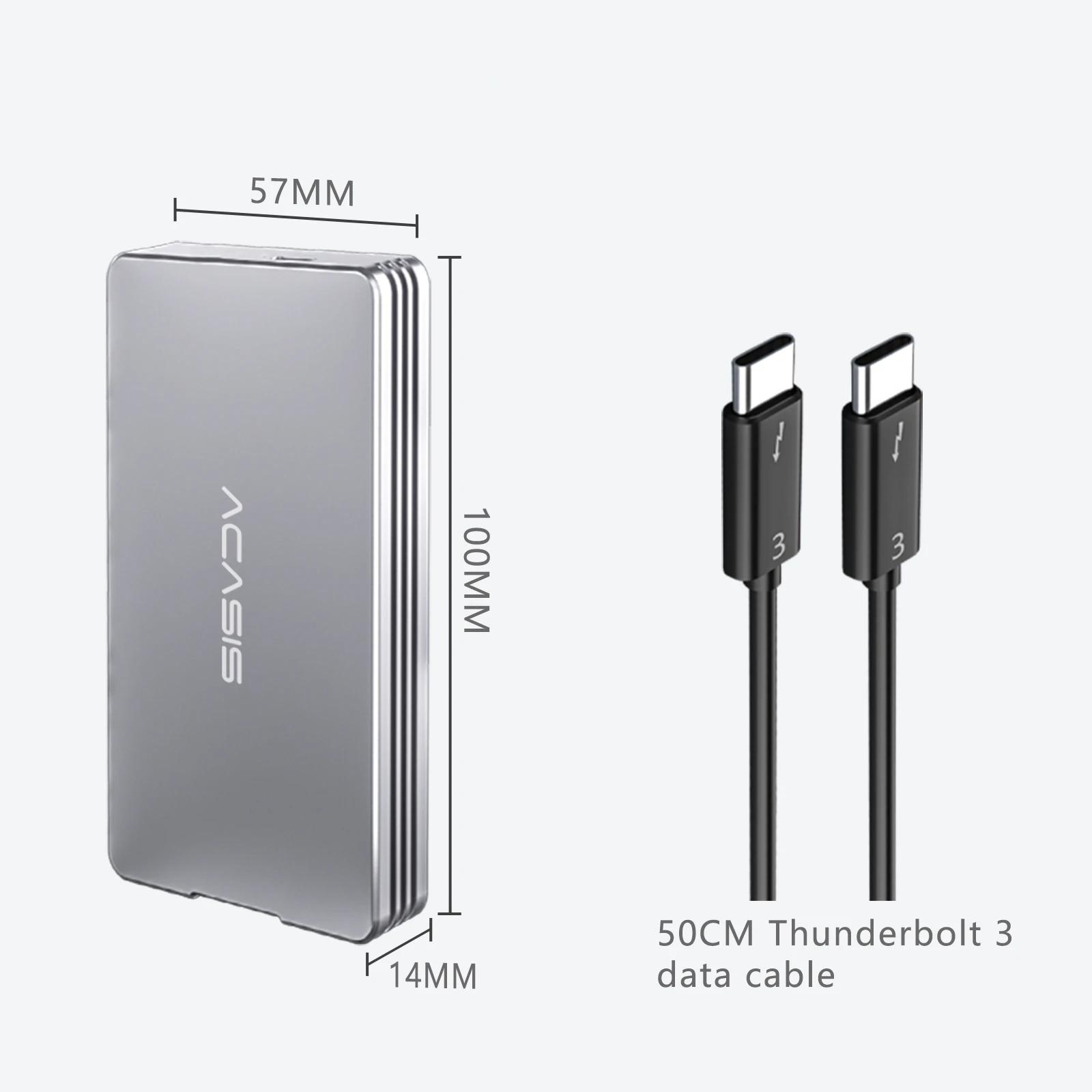 Acasis 40Gbps Tool-free M.2 NVMe SSD Enclosure Compatible with Thunderbolt  3/4, USB 4.0/3.2/3.1/3.0/2.0, TBU405
