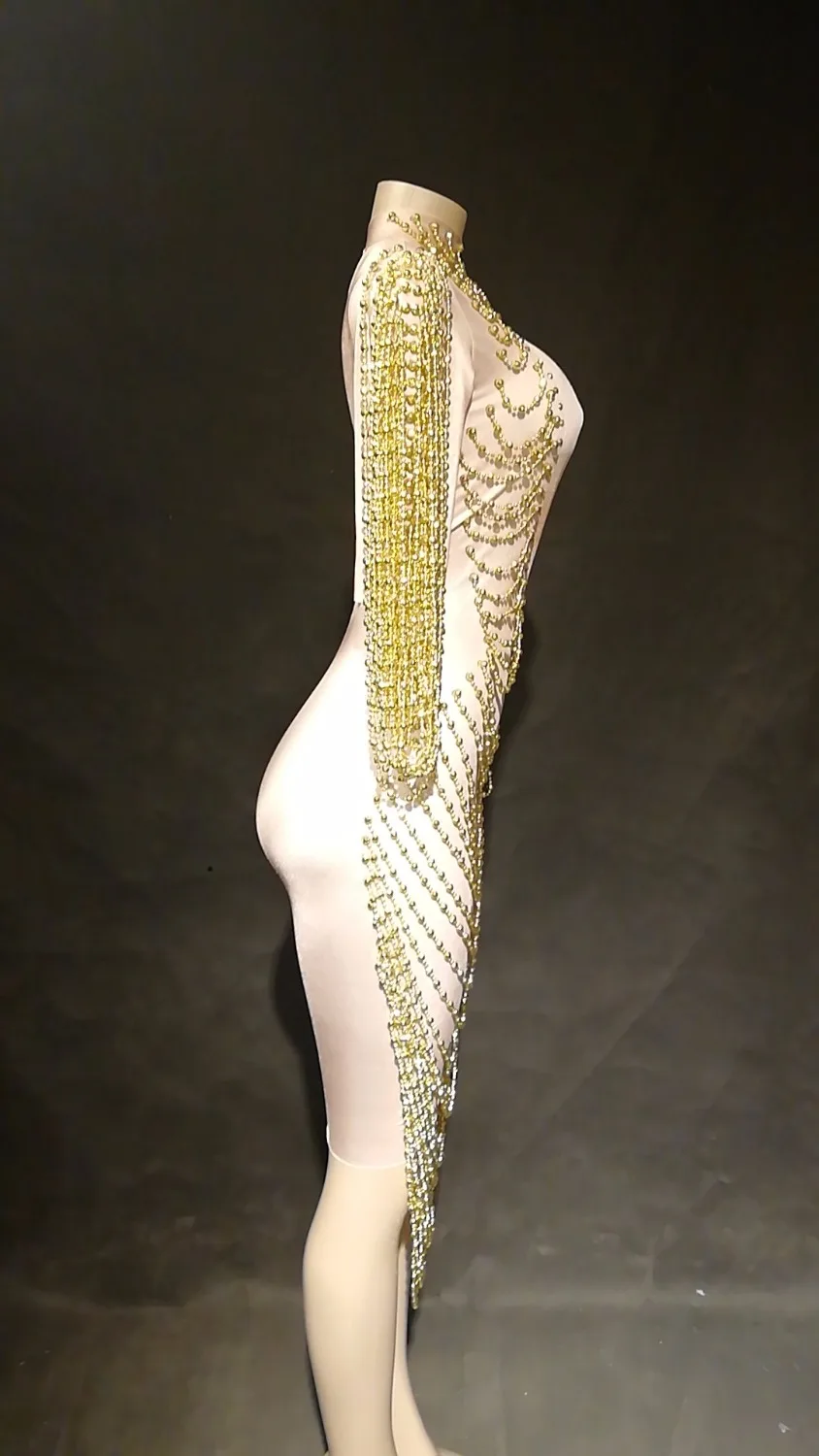 2019-New-Women-Sexy-Dress-Gold-Pearls-Sparkle-Rhinestones-Nightclub-Birthday-Party-Stage-Wear-Dancer-Singer (1)