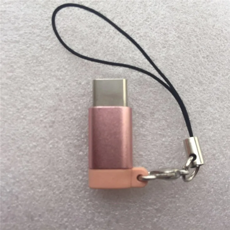 2 шт. usb type C к Micro USB адаптер алюминиевый Соединитель с брелком для samsung Galaxy S8 Macbook FO