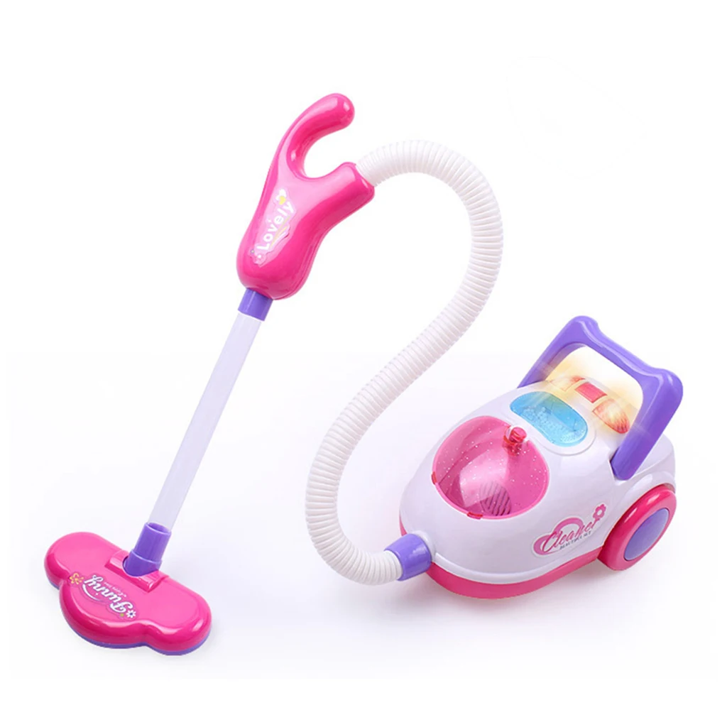 Kids Simulation Cleaning Set 7 Pieces -  Includes Broom Brush, Dust Pan, Vacuum Cleaner - Children Pretend Role Play Set Toys