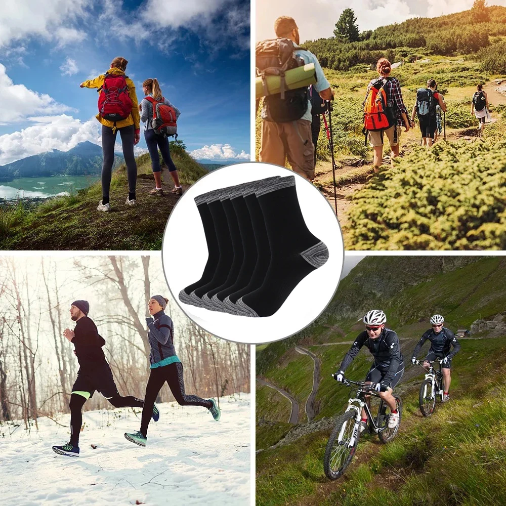 Men Socks 5 Pairs/Lot Autumn Winter Casual Running Sports Hiking Socks Male Long Comfortable Size 38-44