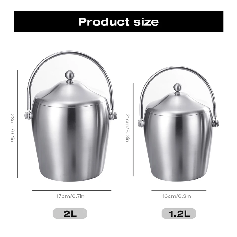 ice bucket with tongs in lid