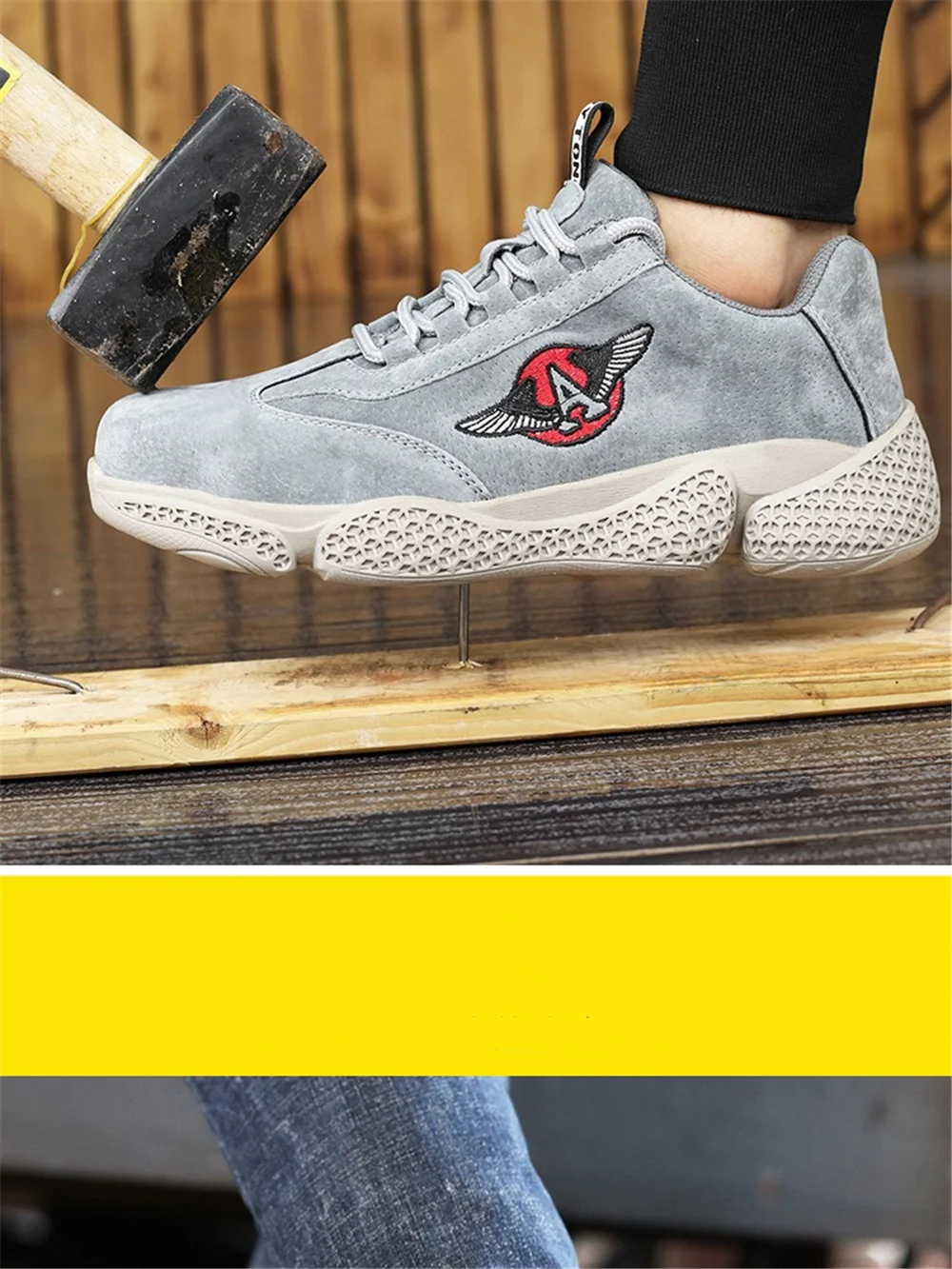 Dewbest/Большие размеры 36-47, стальная безопасная обувь, мужская легкая дышащая рабочая обувь, защитные ботинки для мужчин, анти-прокол