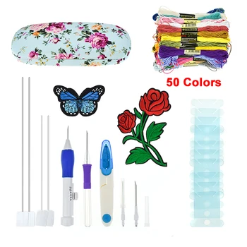 

DIY Knitting Magic Embroidery Pen Punch Needle Kit Craft Embroidery Threads Sewing Accessory Tools