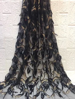 

NEW Sequin Embroidered Tulle Lace Fabric High Quality Latest African Laces Nigerian French Lace Fabrics for Evening Dress ZX3081