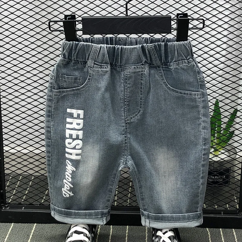 Ковбойские шорты для мальчиков, летние тонкие шорты, детские джинсы с дырками, tong zhong ku, держатель для сигарет